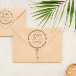 Custom Script Future Mr & Mrs Return Address Self-inking Stamp<br><div class="desc">Create your own Custom Script Future Mr & Mrs Return Address rubber stamp with this easy to use template created for you by Rubber Stamps. Featuring customizable rustic script within a hand drawn wreath this design has all you need to add that special touch to your wedding day.</div>