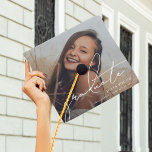 Custom Script Graduate Photo Keepsake Gift  Graduation Cap Topper<br><div class="desc">Explore our beautifully crafted Custom Script Graduate Photo Keepsake Gift – the perfect graduation cap alternative to celebrate and commemorate your achievement. With your personalized photo embedded into the script,  every time you look at this keepsake,  you'll be transported right back to this momentous occasion.</div>