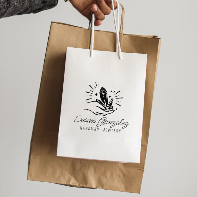 Custom Script Handmade Jewelry, Business Large  Rubber Stamp (Creator Uploaded)