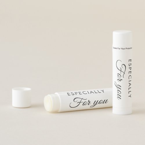 Custom Script Heart Favor Boxes With Personal Text Lip Balm