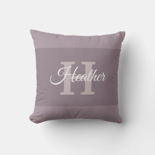 Custom Script Name Monogram Initial Letter H Throw Pillow