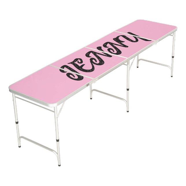CUSTOM SCRIPT NAME PINK PONG TABLE (Angled)