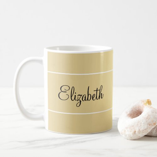 Custom Script Name Template Elegant Gold Look Coffee Mug