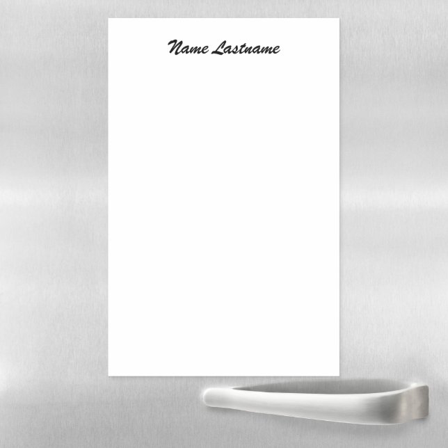 Custom script name, text elegant message magnetic dry erase sheet (In Situ)
