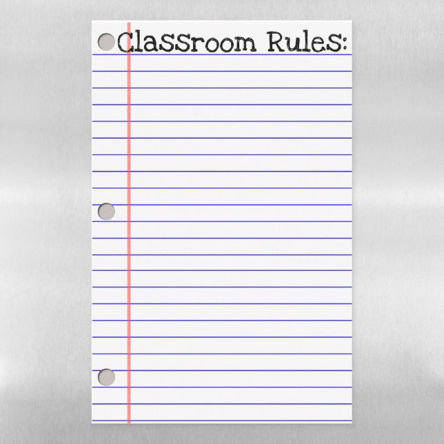 Custom Script Notebook Paper Magnetic Dry Erase Sheet (Vertical)