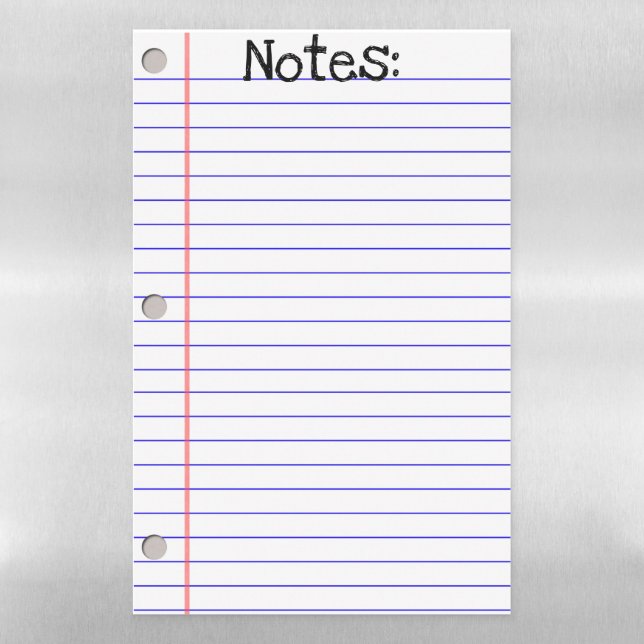 Custom Script Notebook Paper Magnetic Dry Erase Sheet (Vertical)