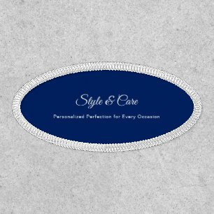Custom Script Promotional Brand Stylish Navy Patch
