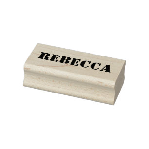 Custom script stencil serif signature name elegant rubber stamp