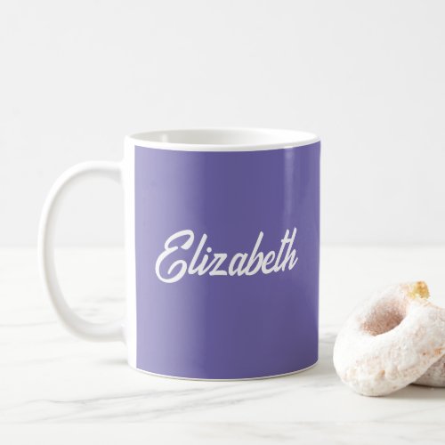 Custom Script Template Add Name Periwinkle Blue Coffee Mug