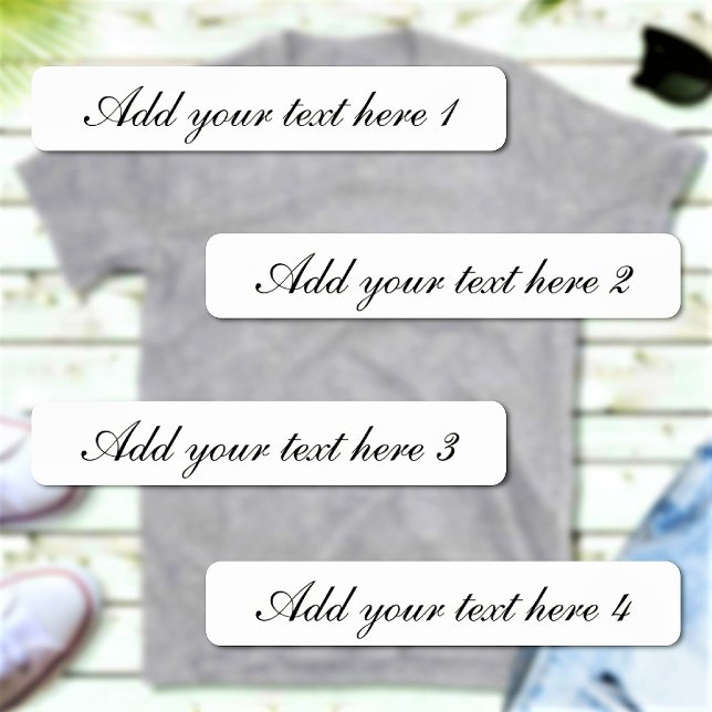 Custom Script Text Four Different Options Clothing Labels (Creator Uploaded)