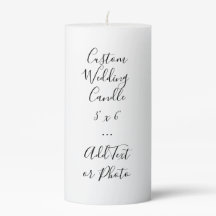 Custom Script Text or Photo 3"x6" Wedding