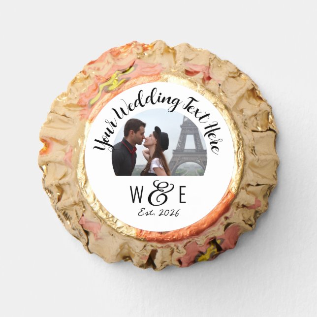 Custom Script Text Peanut Butter Wedding Favors (Front)