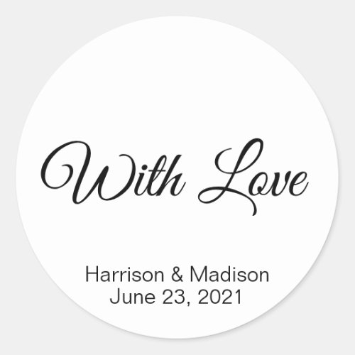 Custom script text Wedding gift favor tag stickers