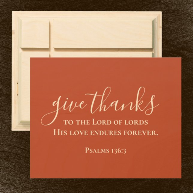 Custom Script Wall Art Give Thanks Thanksgiving (Unique custom script wooden wall art. Modern elegant script Give Thanks. Faith Bible verse.
)
