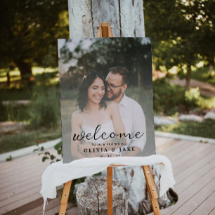 Custom Script Wedding Welcome Sign