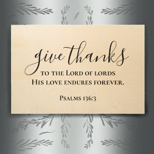 Custom Script Wood Wall Art Give Thanks Christian