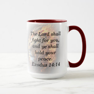 Custom Scripture Lion Background Coffee Mug
