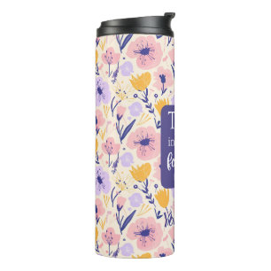 Custom Scripture Thermal Tumbler Floral Design