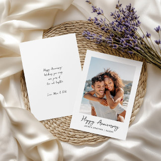 Custom Scripty Photo Happy Anniversary Card