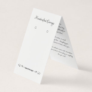Custom Scroll Self-Standing Earring Display Card