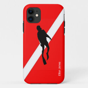 Custom Scuba Diver Flag Art iPhone Case