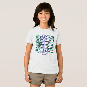 Custom Scuba Diving Diver Location Date Name Tri-Blend Shirt