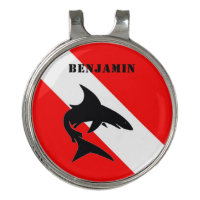 Custom Scuba Diving Flag and Shark