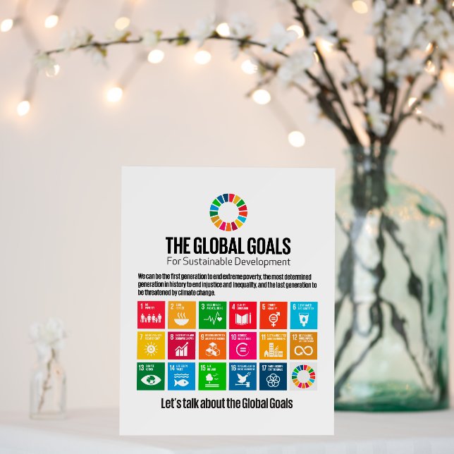 Custom SDG 17 Goals 2030 Foam Board - UN Poster Pr (In Situ (Wedding))