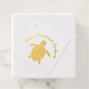 Custom Sea Turtle Made By Foil Favor Tags