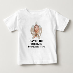 Custom sea turtle photo save the turtles marine baby T-Shirt