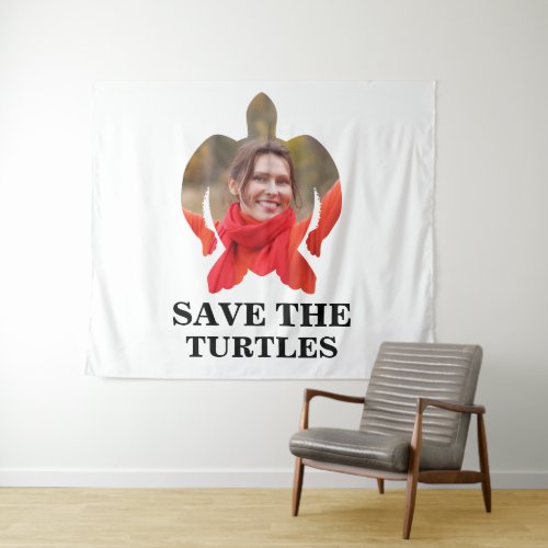 Custom sea turtle photo save the turtles marine tapestry