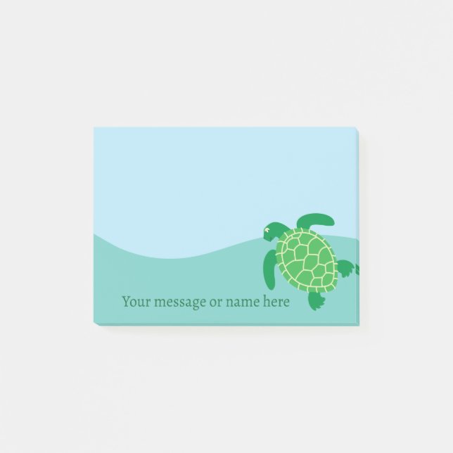 Custom Sea Turtle  Post-it Notes (Front)