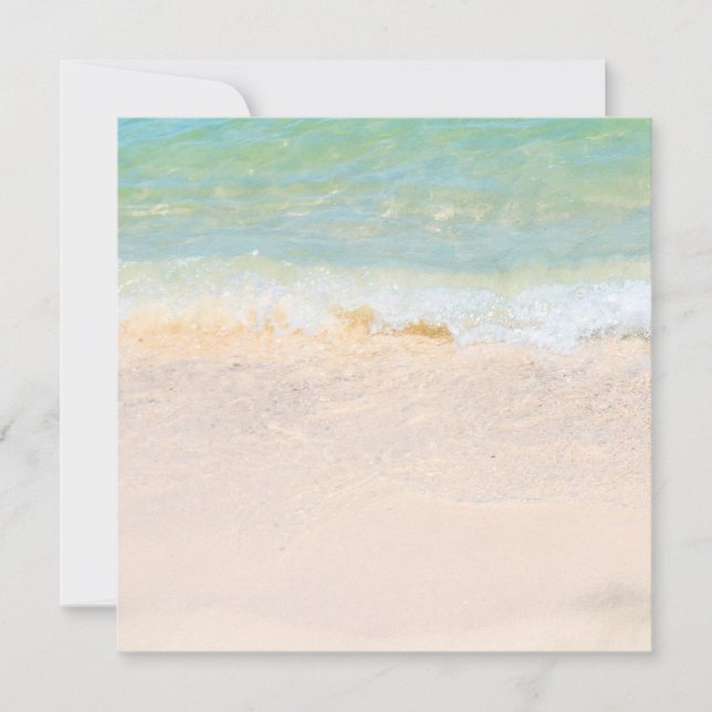 Custom Sea Waves Seaside Beach Sand Blank Template (Front)