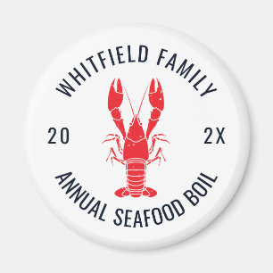 Custom Seafood Boil Family Crawfish Cookout Magnet