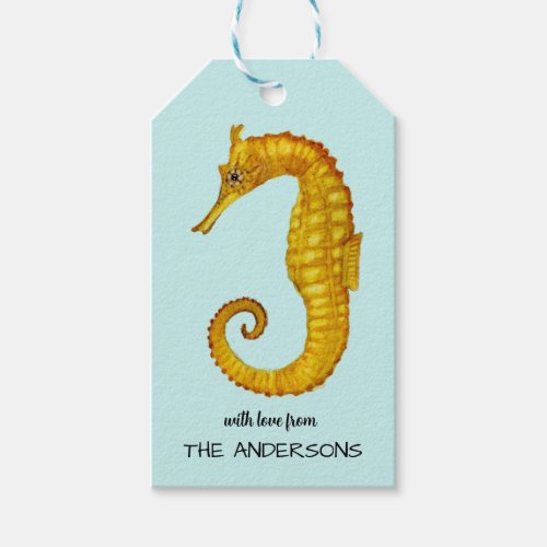 Custom Seahorse  Gift Tags