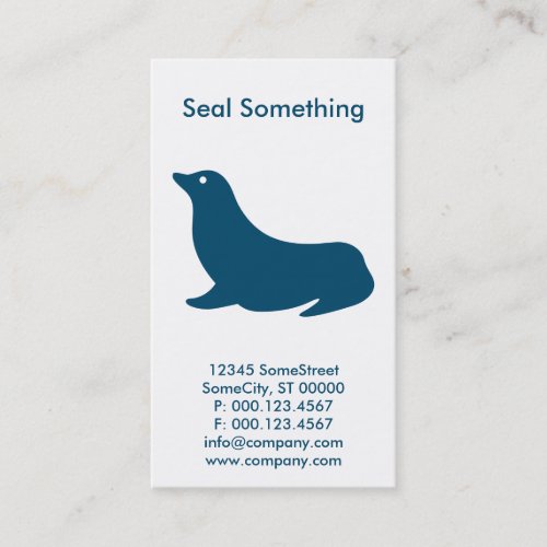 custom seal business business card