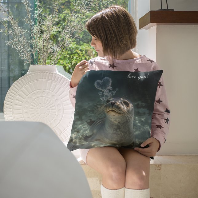 Custom Sealed With A Kiss Underwater Magic Throw Pillow (Creator Uploaded)