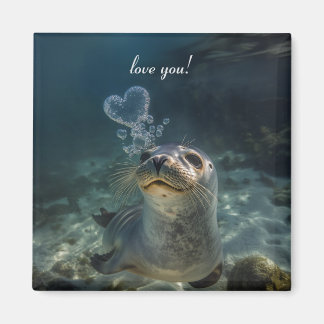 Custom Sealed With A Kiss Underwater Whimsy Magnet
