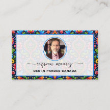 Custom seamless pattern logo, qr code and photo 