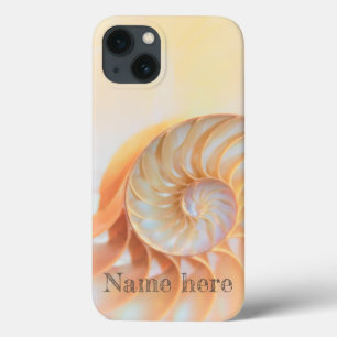 custom Seashell shell nautilus swirl iPhone 13 Case