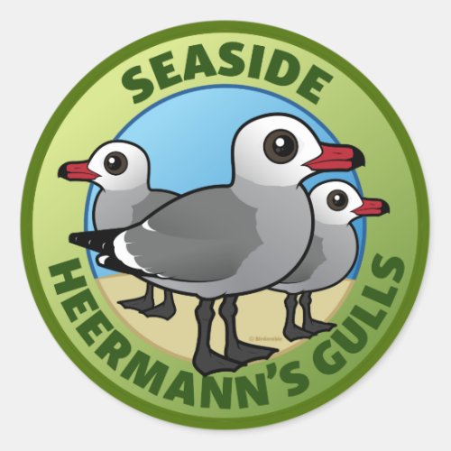 CUSTOM Seaside Heermanns Gulls Classic Round Sticker