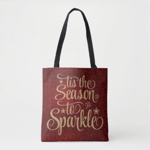Custom Season To Sparkle Christmas Totebag Tote Bag