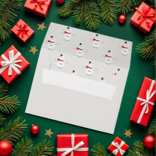 Custom Season's Greetings Envelope with Snowmen