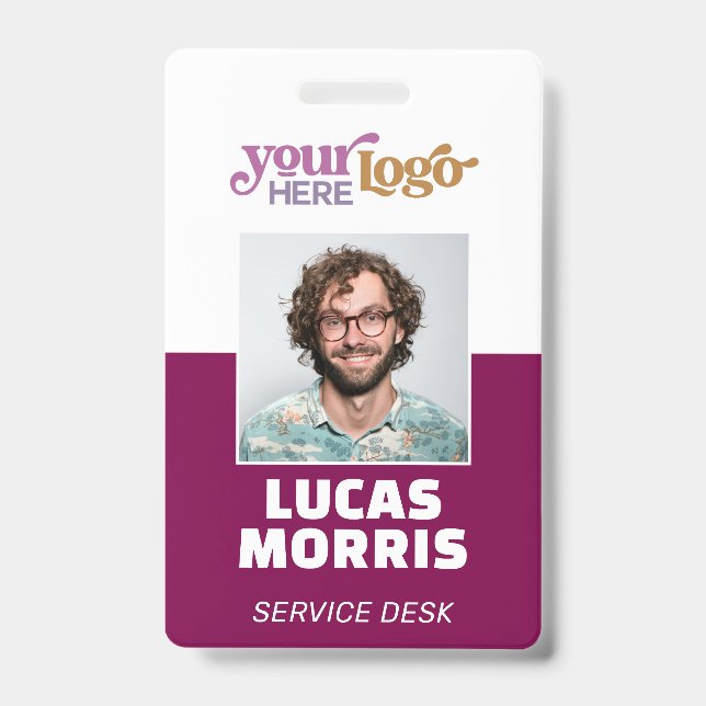 Custom Security Badge Employee/Event ID with Photo (Front)