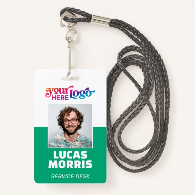 Custom Security Badge Employee/Event ID with Photo (Front with Lanyard)