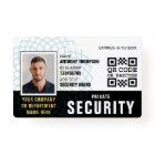 Custom Security Guard ID Photo Black Badge