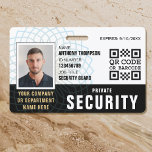 Custom Security Guard ID Photo Black Badge