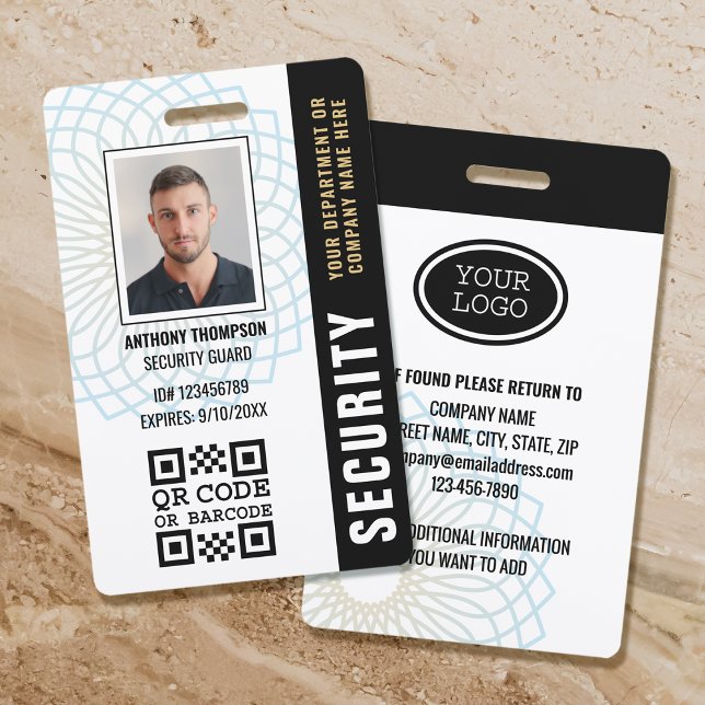 Custom Security Guard ID Photo Black Badge (Creator Uploaded)