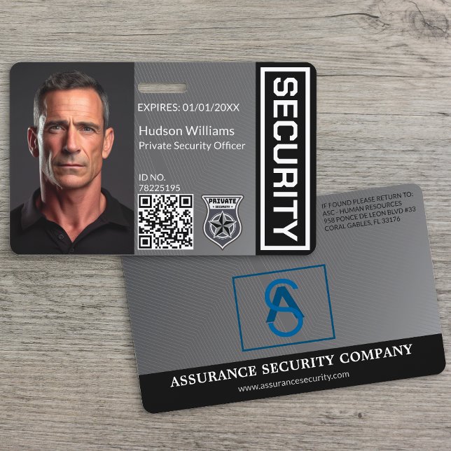 Custom Security Guard Photo ID Badge (Creator Uploaded)
