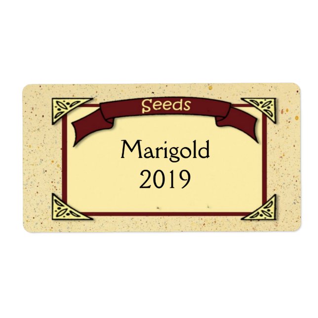 Custom Seed Packaging Label (Front)